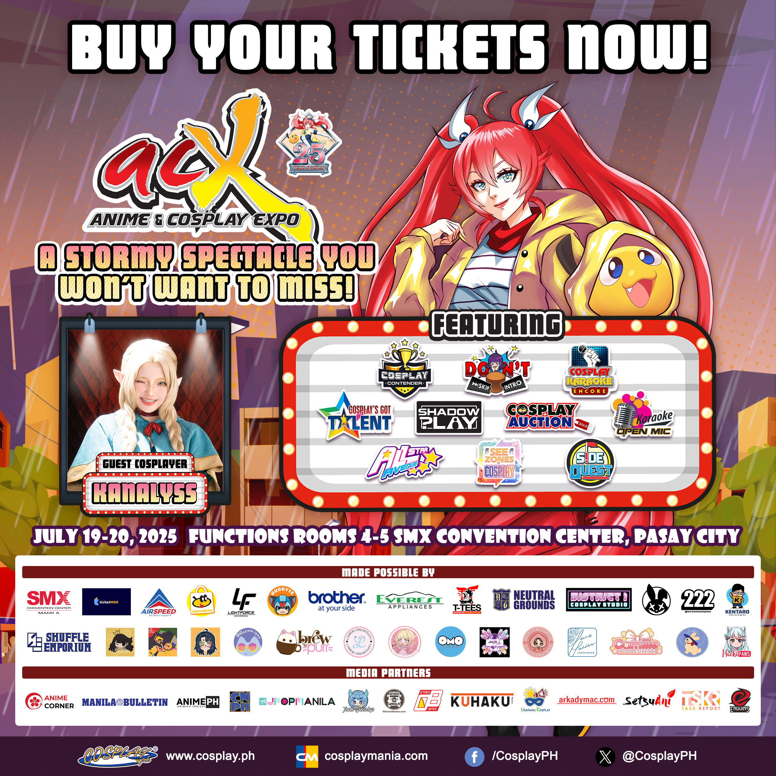 RAIN OR SHINE, THE HYPE IS ON: ANIME AND COSPLAY EXPO 2025 HITS MANILA THIS JULY!