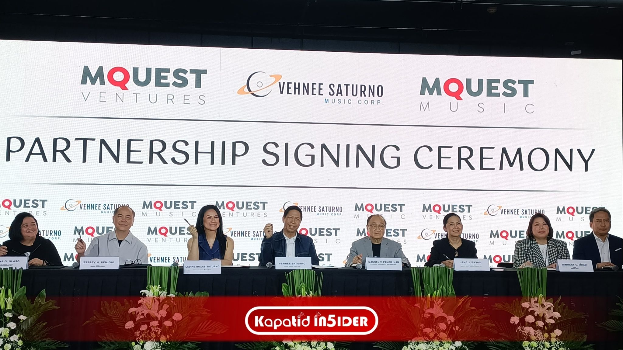 MQUEST MUSIC PARTNERS WITH VEHNEE SATURNO MUSIC TO PRODUCE OSTS, REVIVE OPM