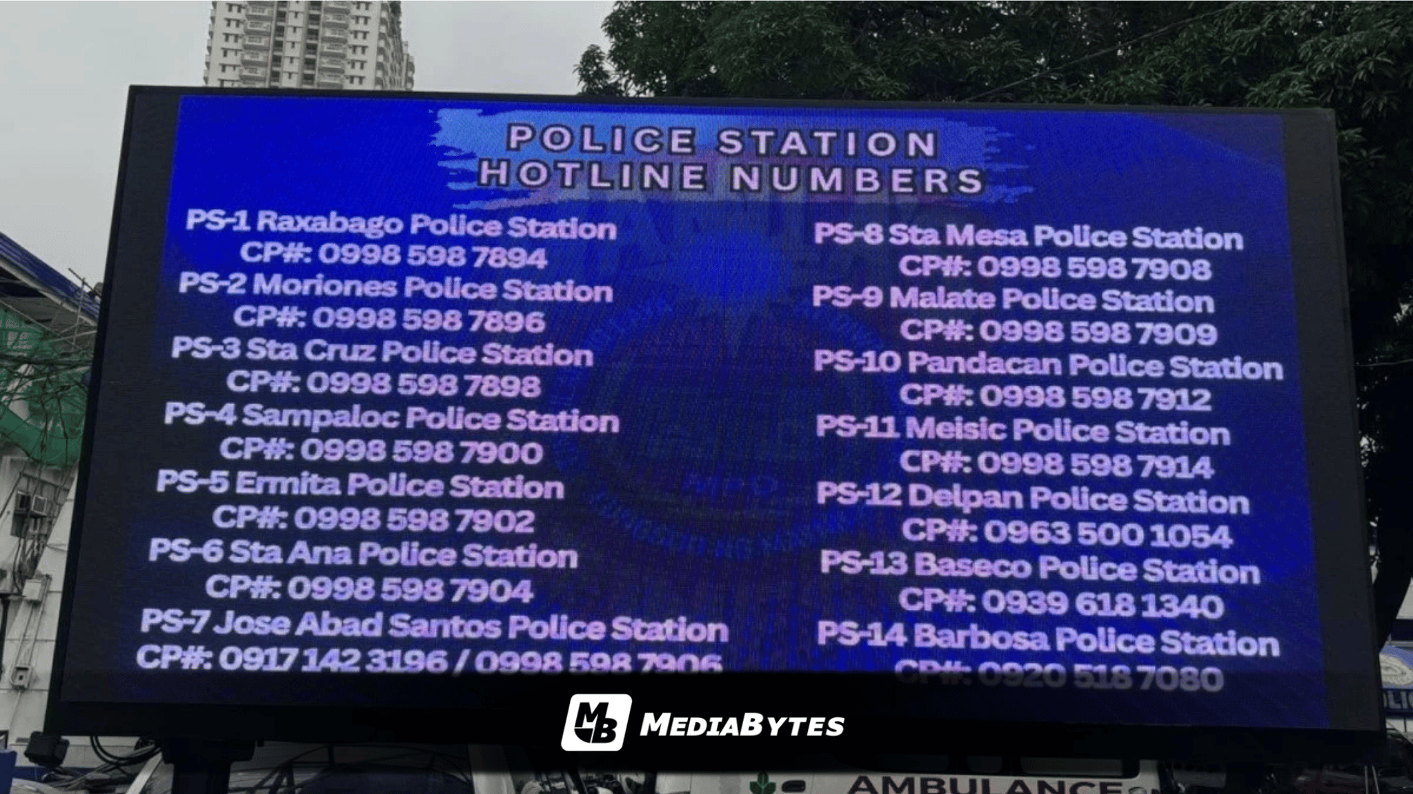 MANILA POLICE DISTRICT INSTALLS DIGITAL LED WALL FOR PUBLIC EMERGENCY HOTLINES